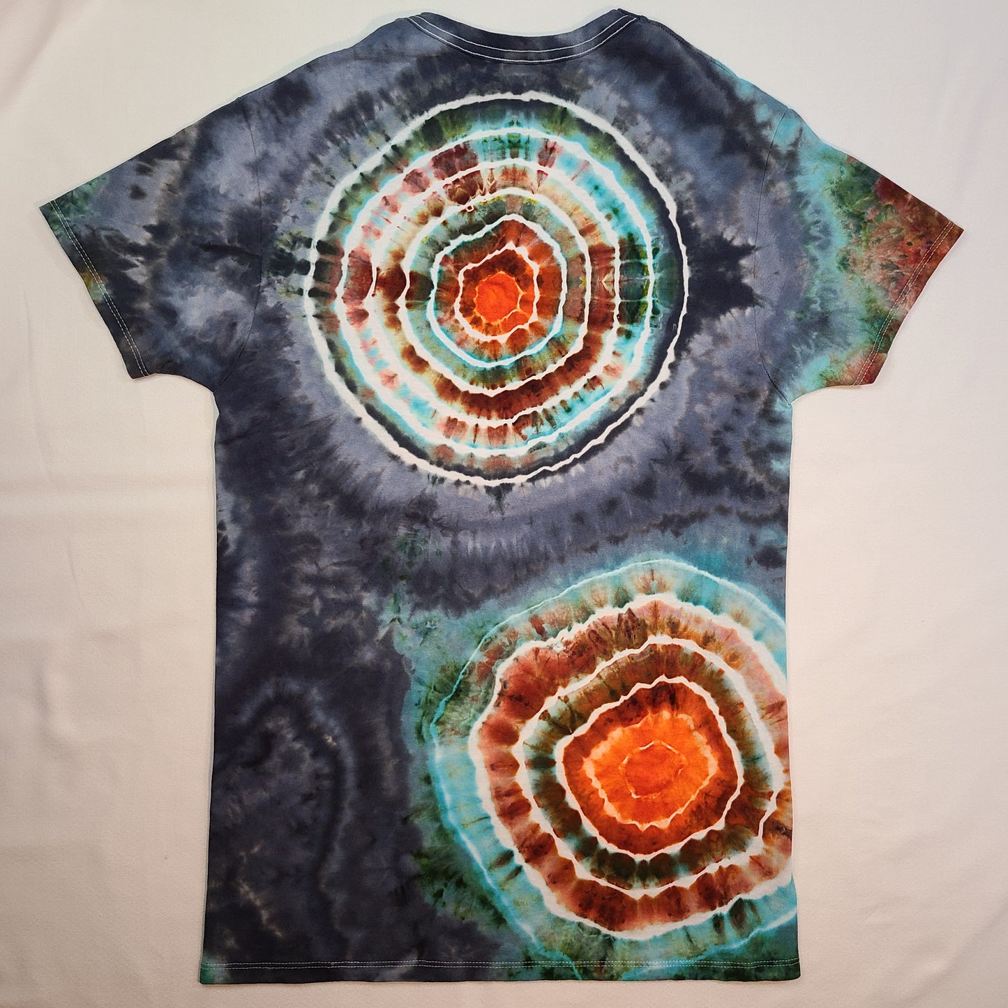 Dark Cloud Burst Small V neck Tie Dye