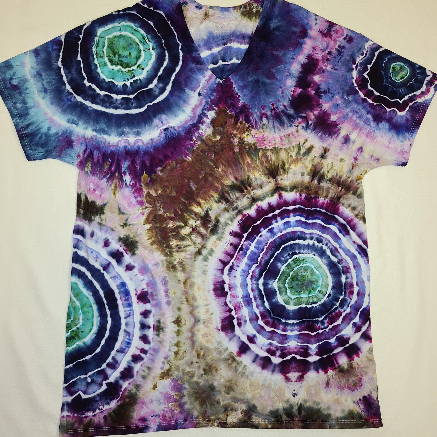 Mermaid Cove XL V Neck Tie Dye Tee