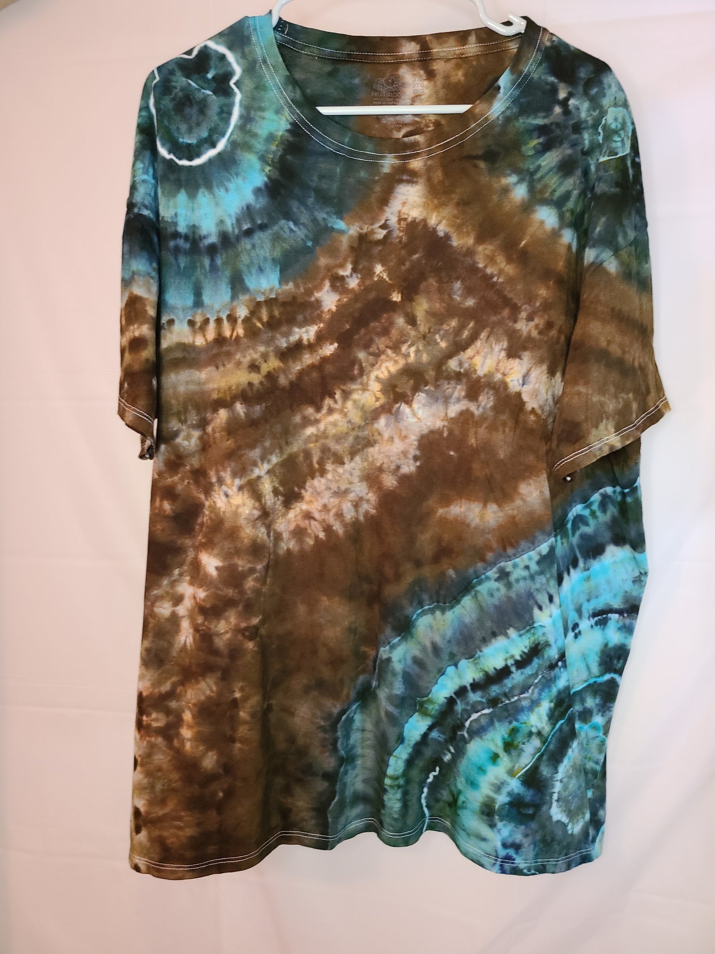 Aqua & Earth 2XL Crew Tee Tie Dye