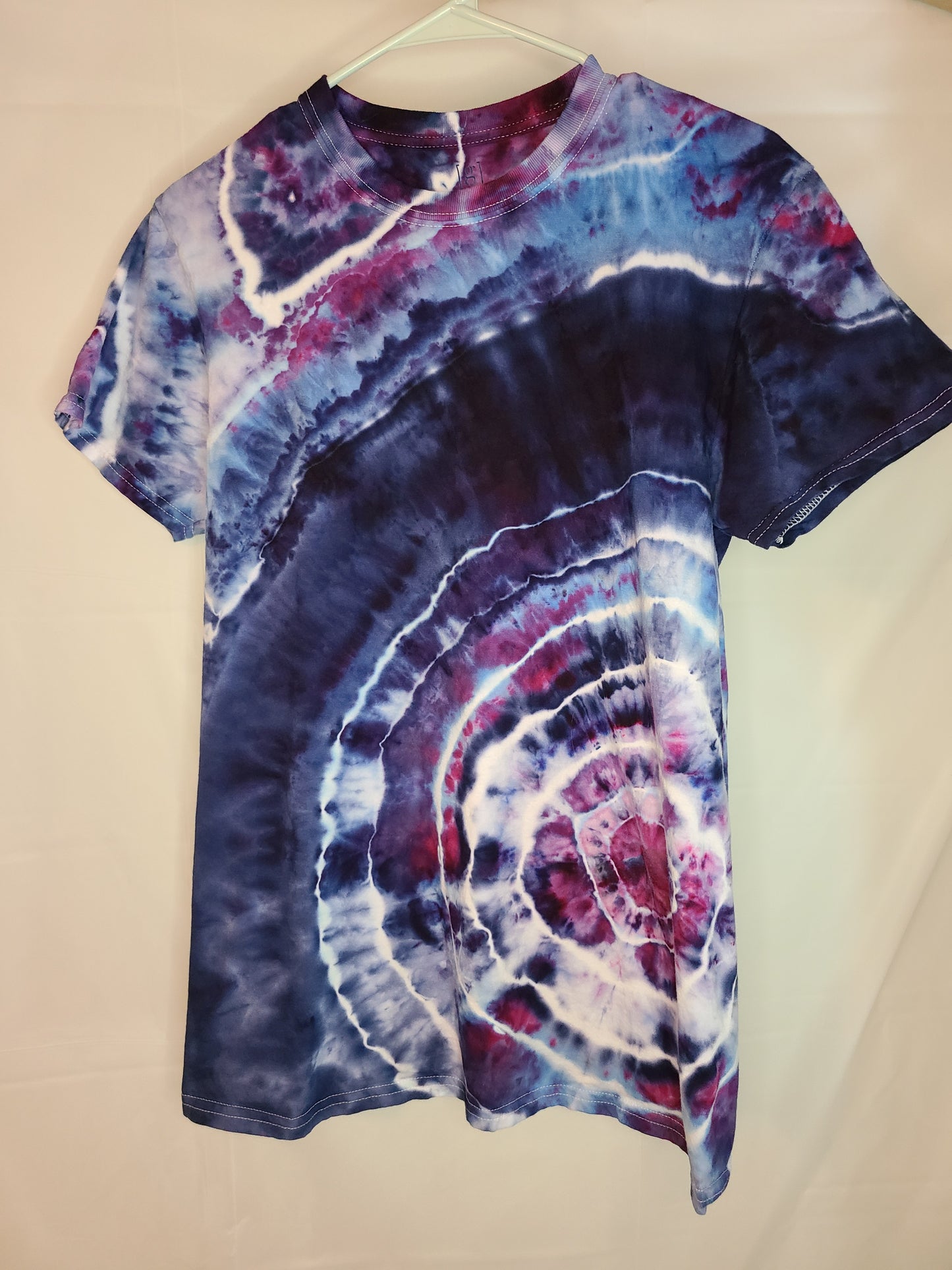 Navy Amethyst Medium Crew Tee Tie Dye