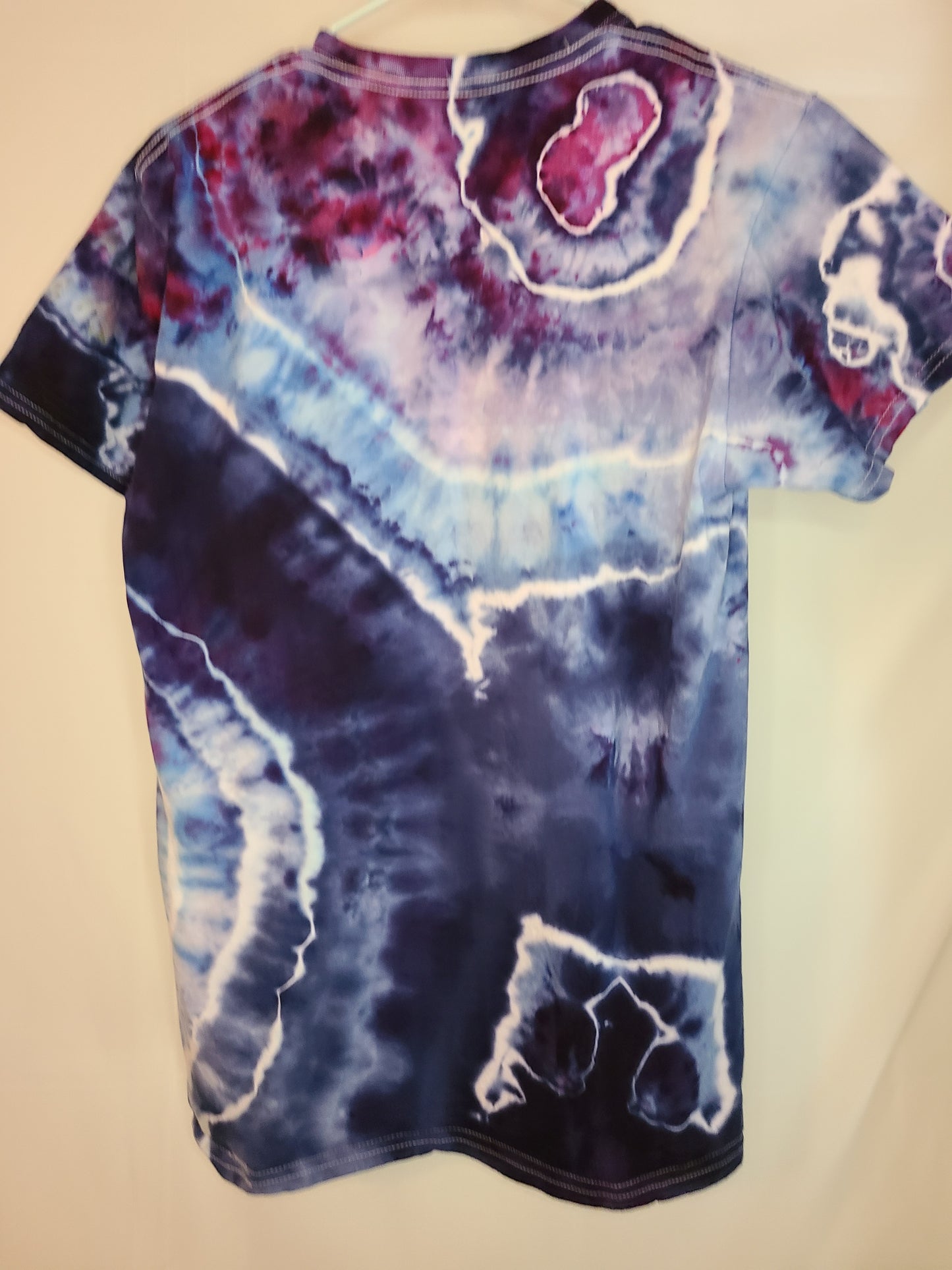 Navy Amethyst Medium Crew Tee Tie Dye