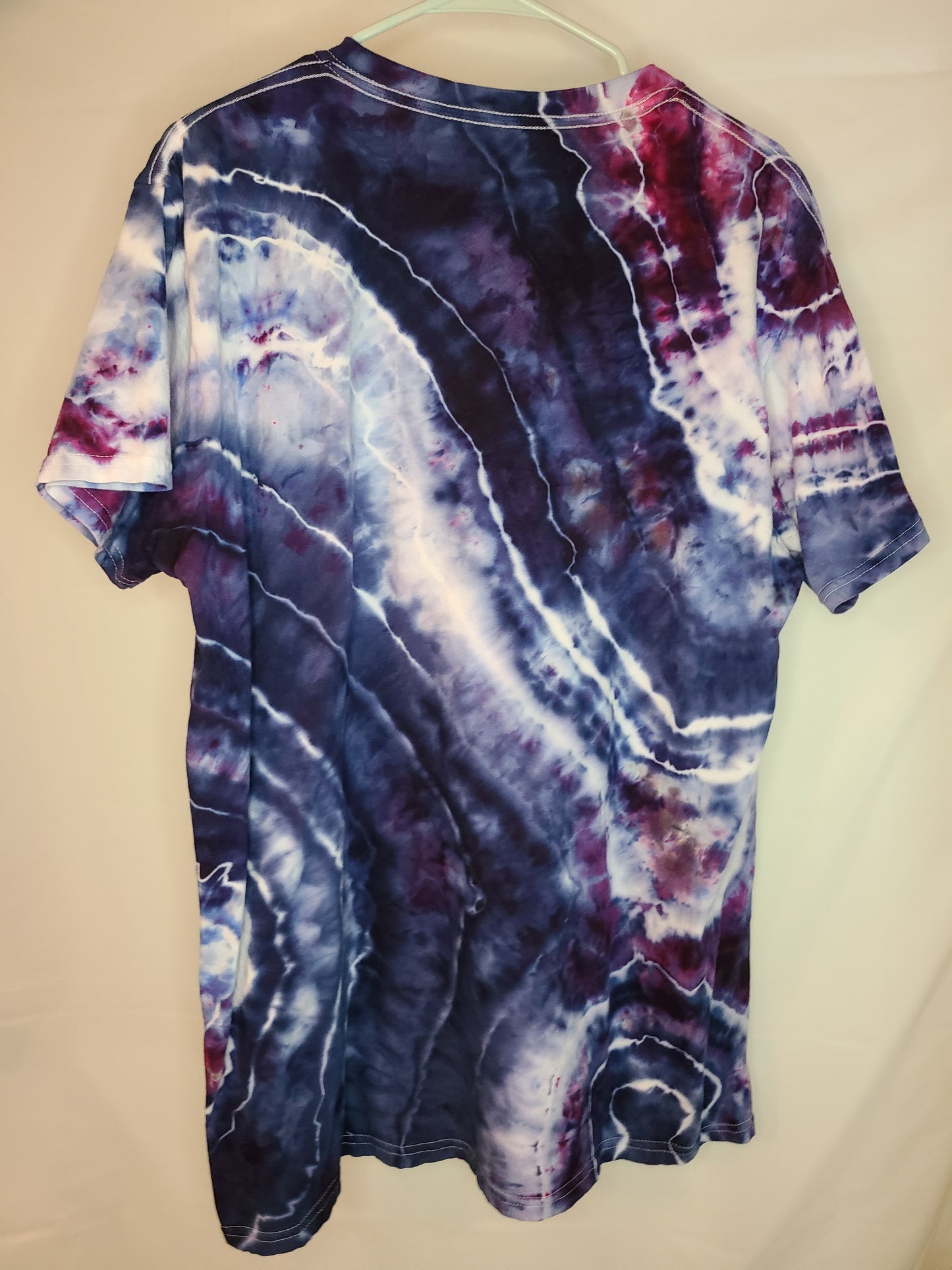 Navy hint of Purple XL Crew Tee Tie Dye