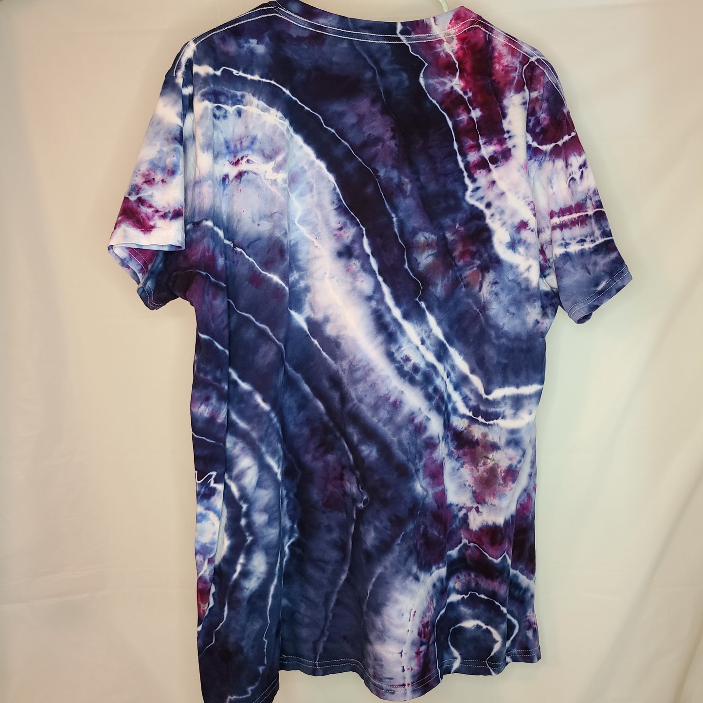 Navy hint of Purple XL Crew Tee Tie Dye
