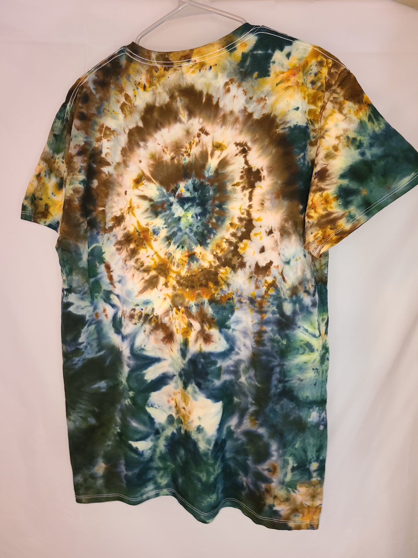 Green & Gold XL Crew Tee Tie Dye