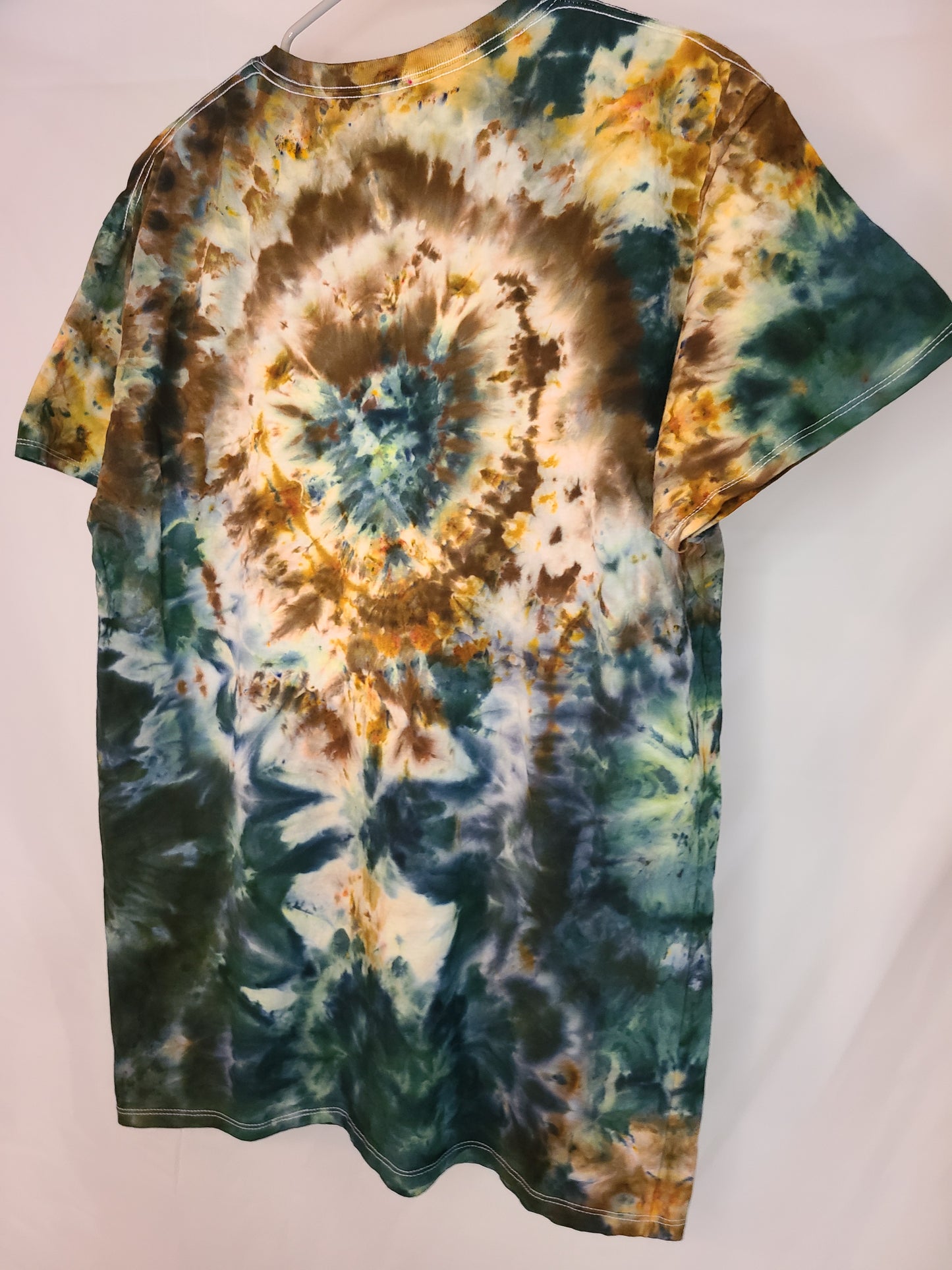 Green & Gold XL Crew Tee Tie Dye