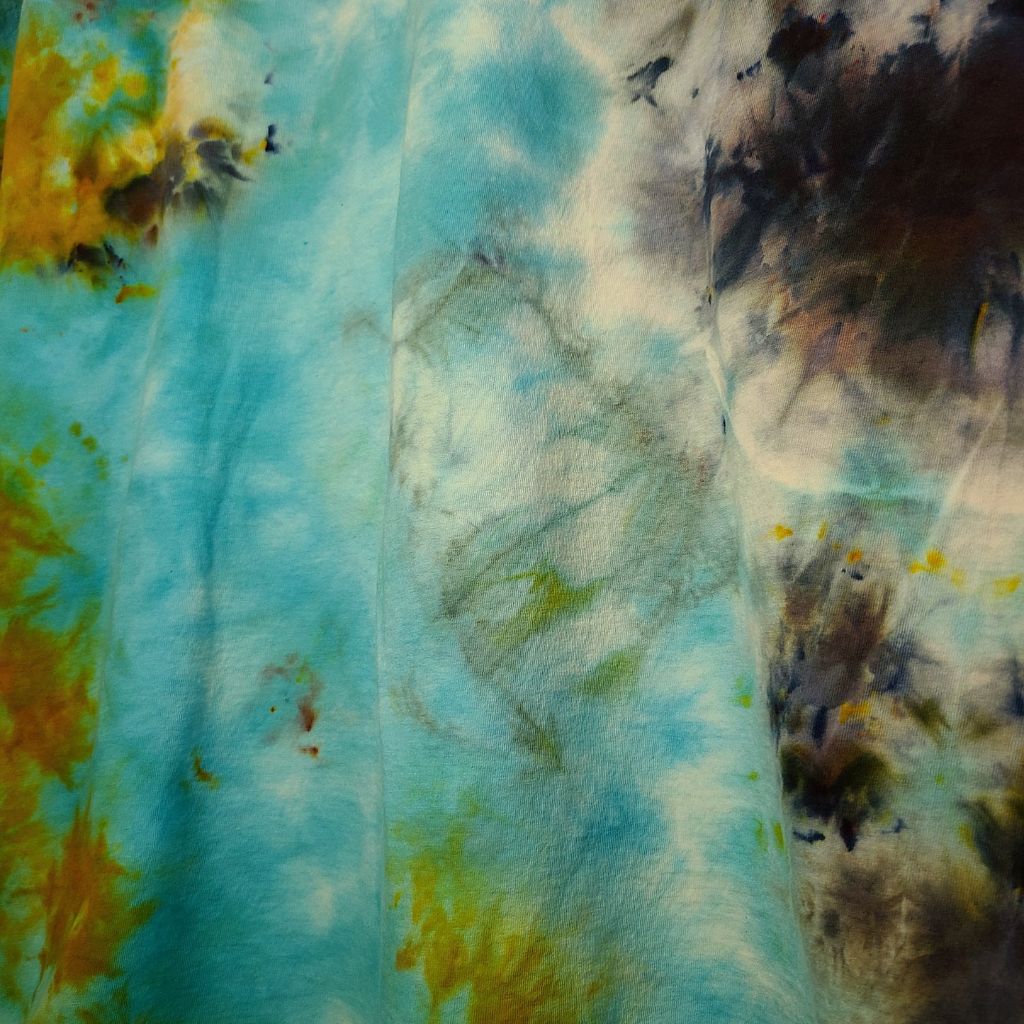 Light Blue Ocean L Crew Tee Tie Dye