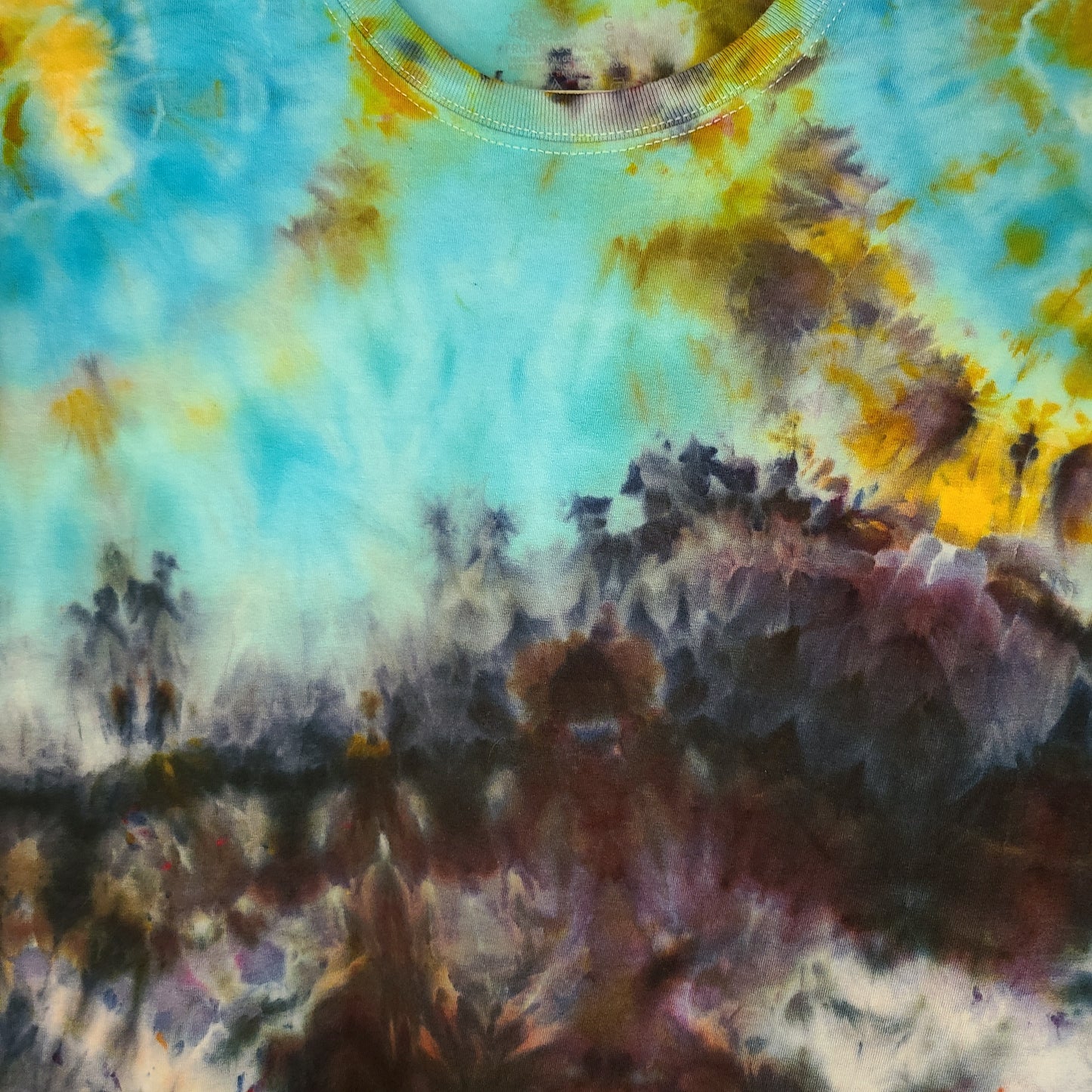 Light Blue Smoke L Crew Tee Tie Dye