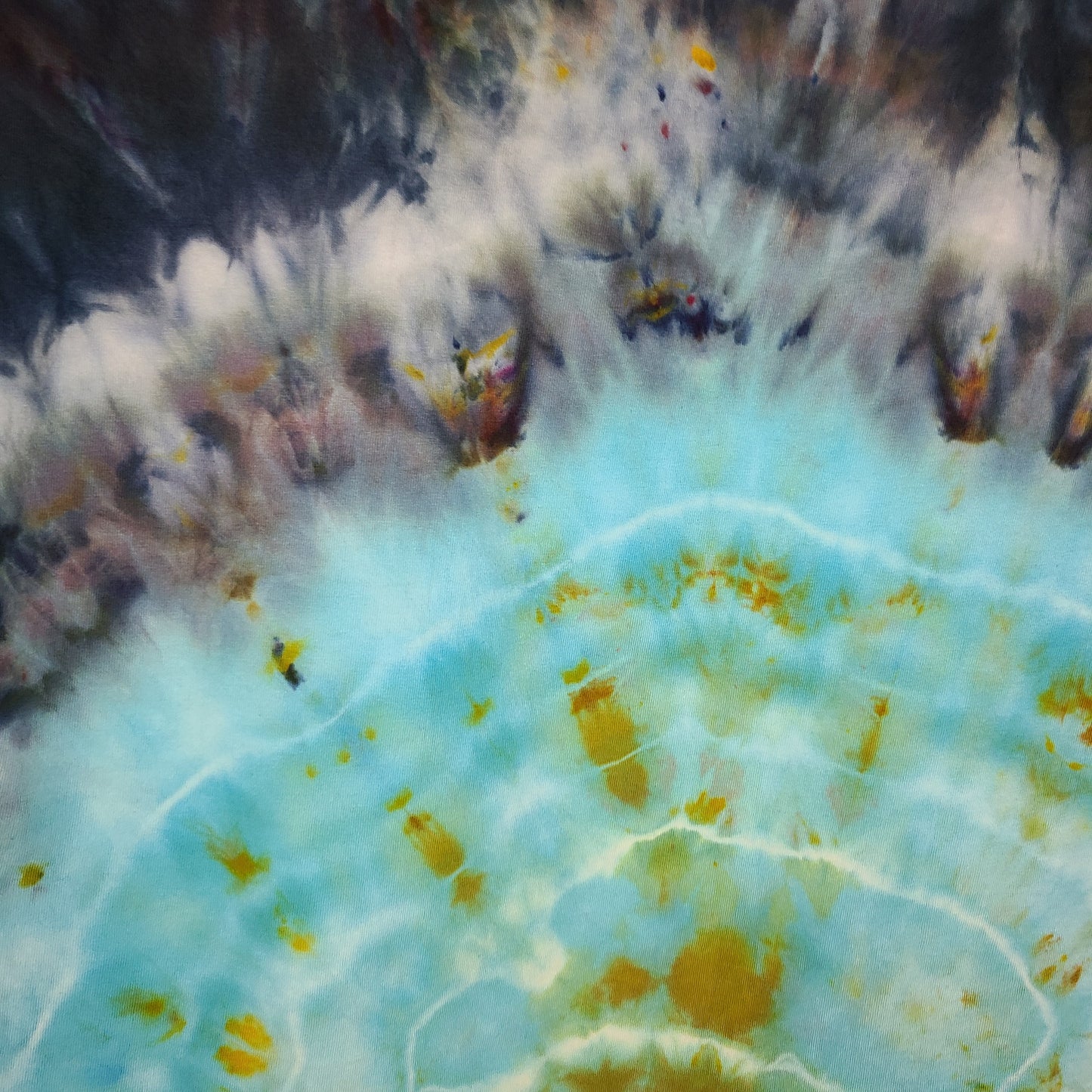 Light Blue Smoke L Crew Tee Tie Dye