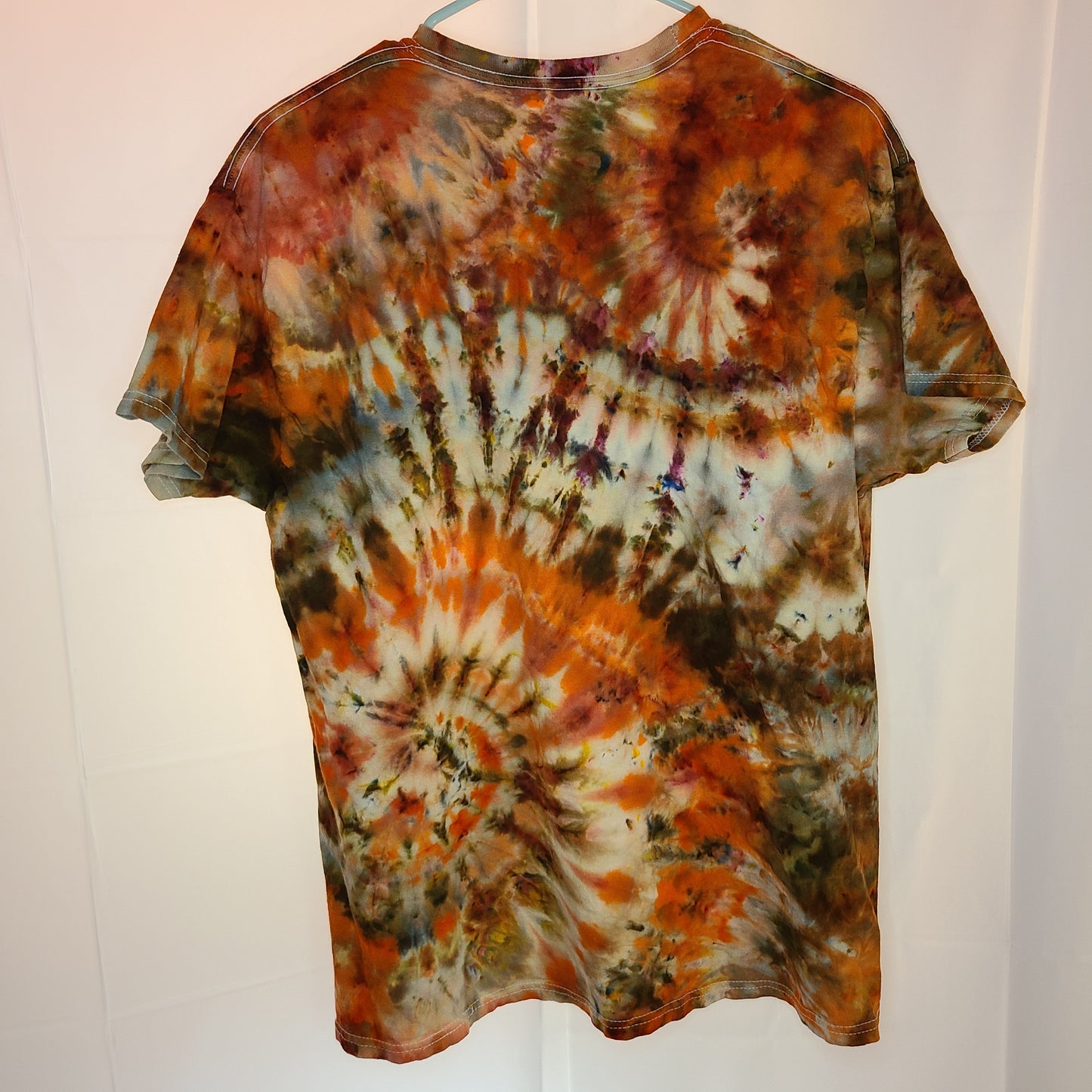 Orange Earth Swirl Large Crew Tee Tie Dye