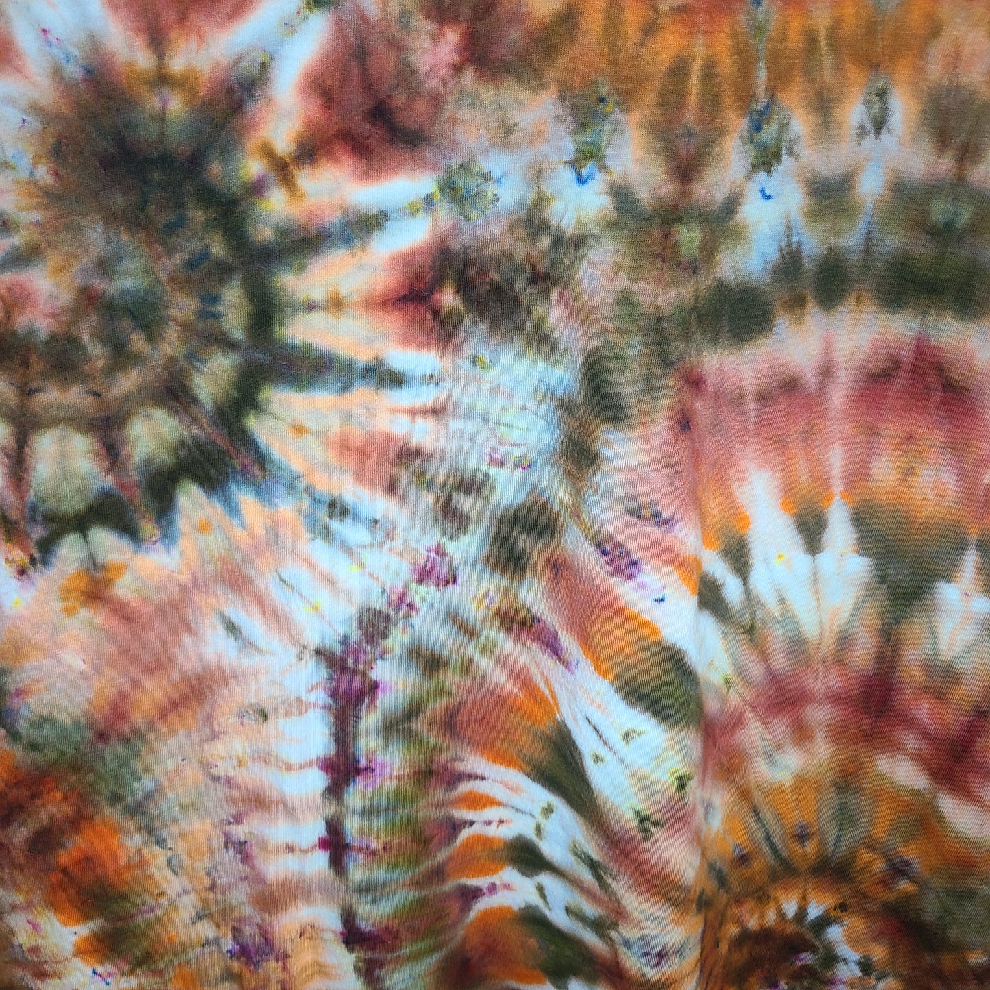 Orange Earth Spiral Large Crew Tee Tie Dye