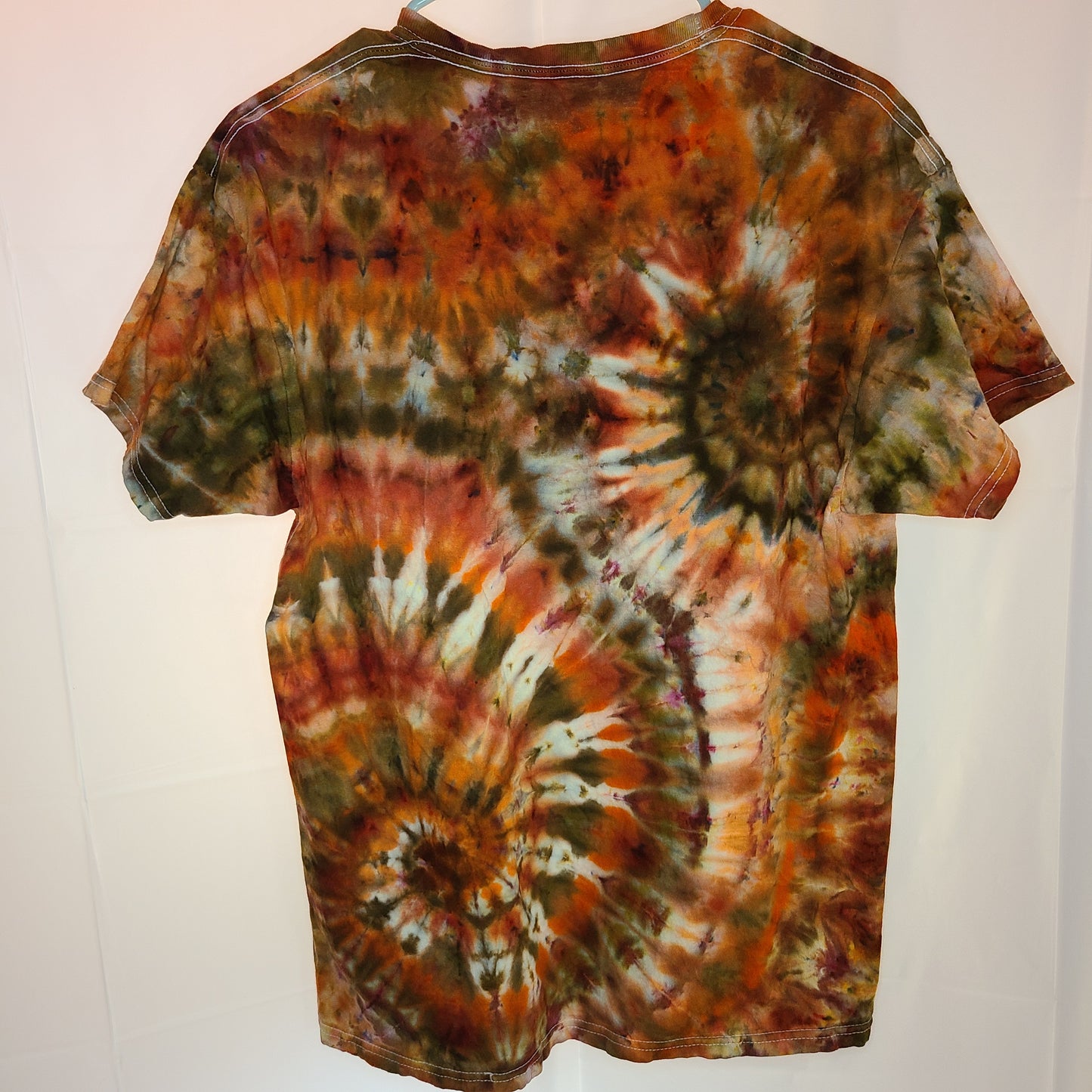 Orange Earth Spiral Large Crew Tee Tie Dye