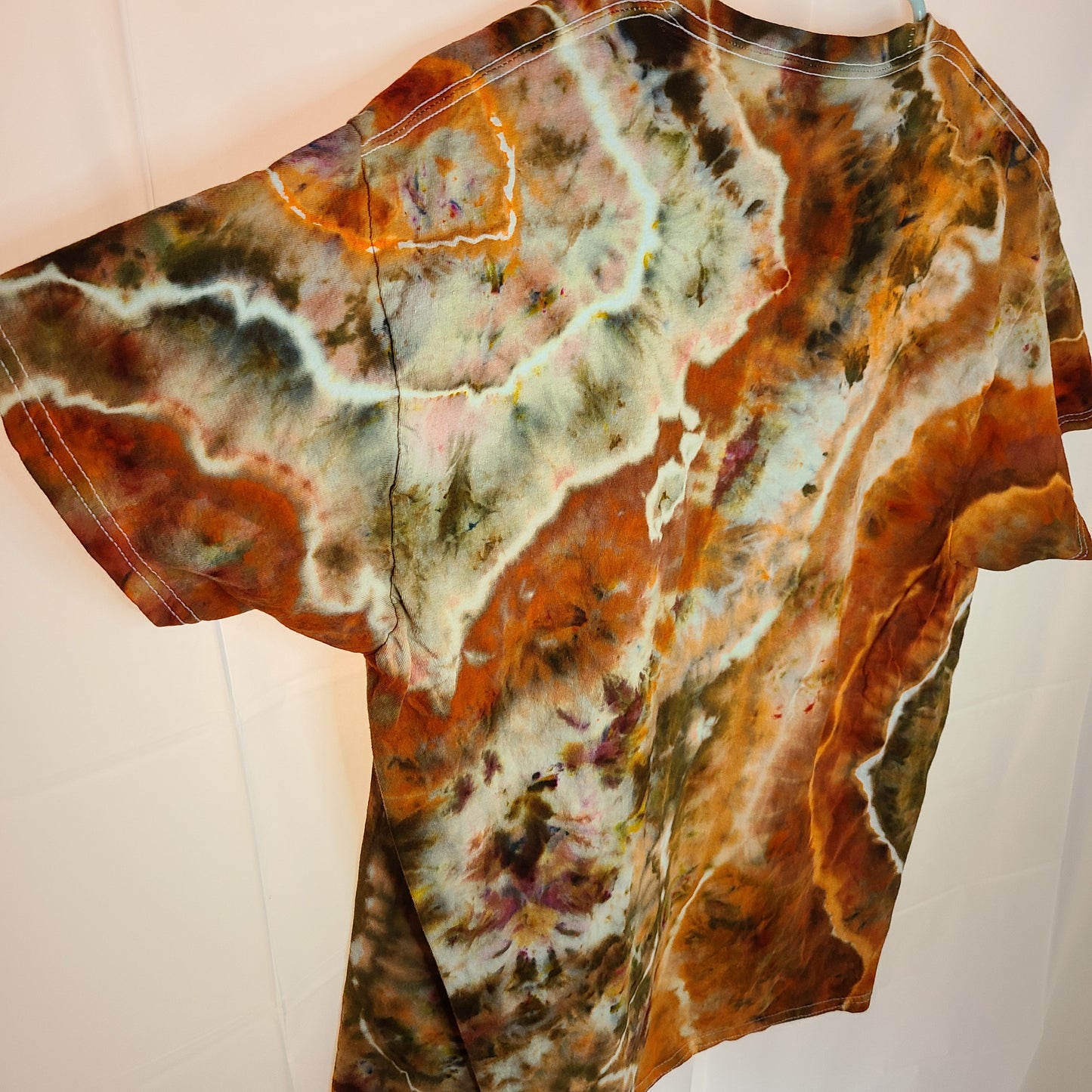 Orange Earth Geode Large Crew Tee Tie Dye