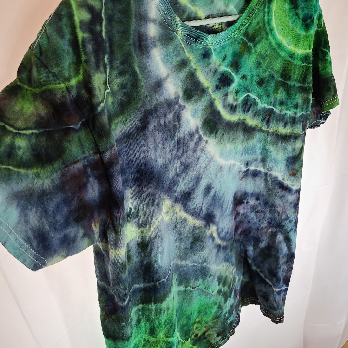 Smoked Emerald Geode Large Crew Tee Tie Dye