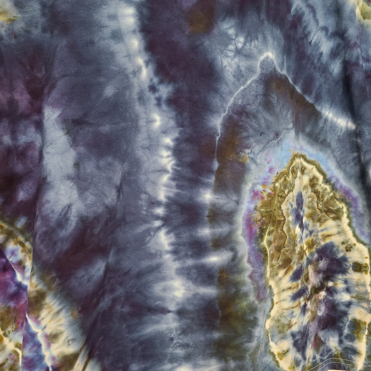 Navy Lavender Sage Geodes 3XL Crew Neck Fresh Frozen Dyes Tee