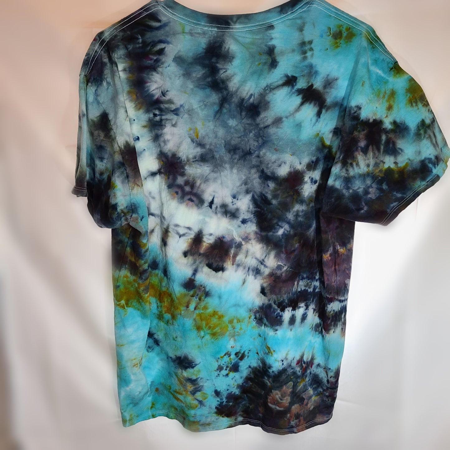 Light Blue Smoke XL Crew Neck Tie Dye Tee