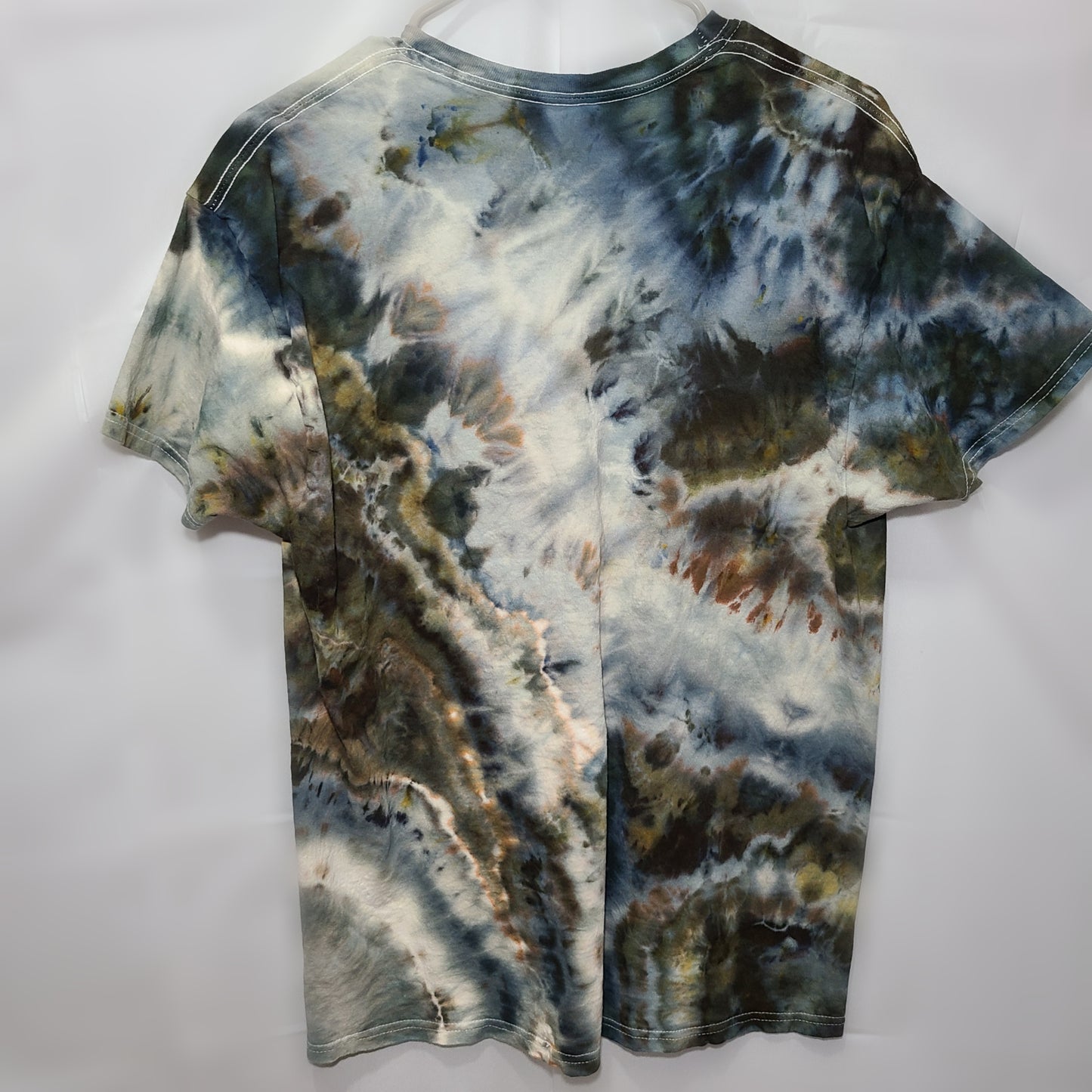 Grey Mushroom Geode Large Crew Tee Tie Dye