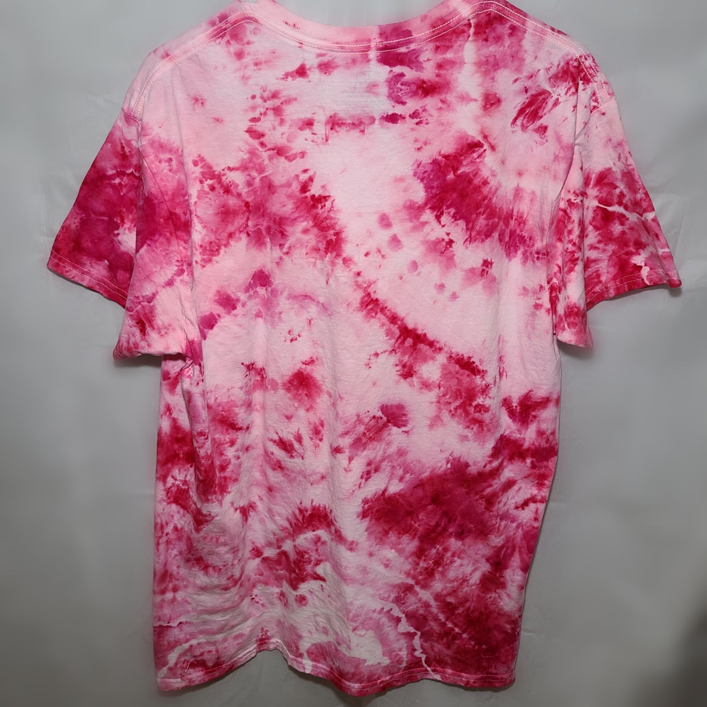 Hot Pink Sprinkles Large Crew Tee Tie Dye