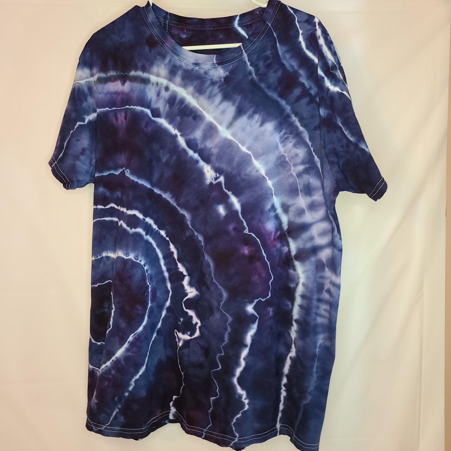 Navy Wavy XL Crew Tee Tie Dye