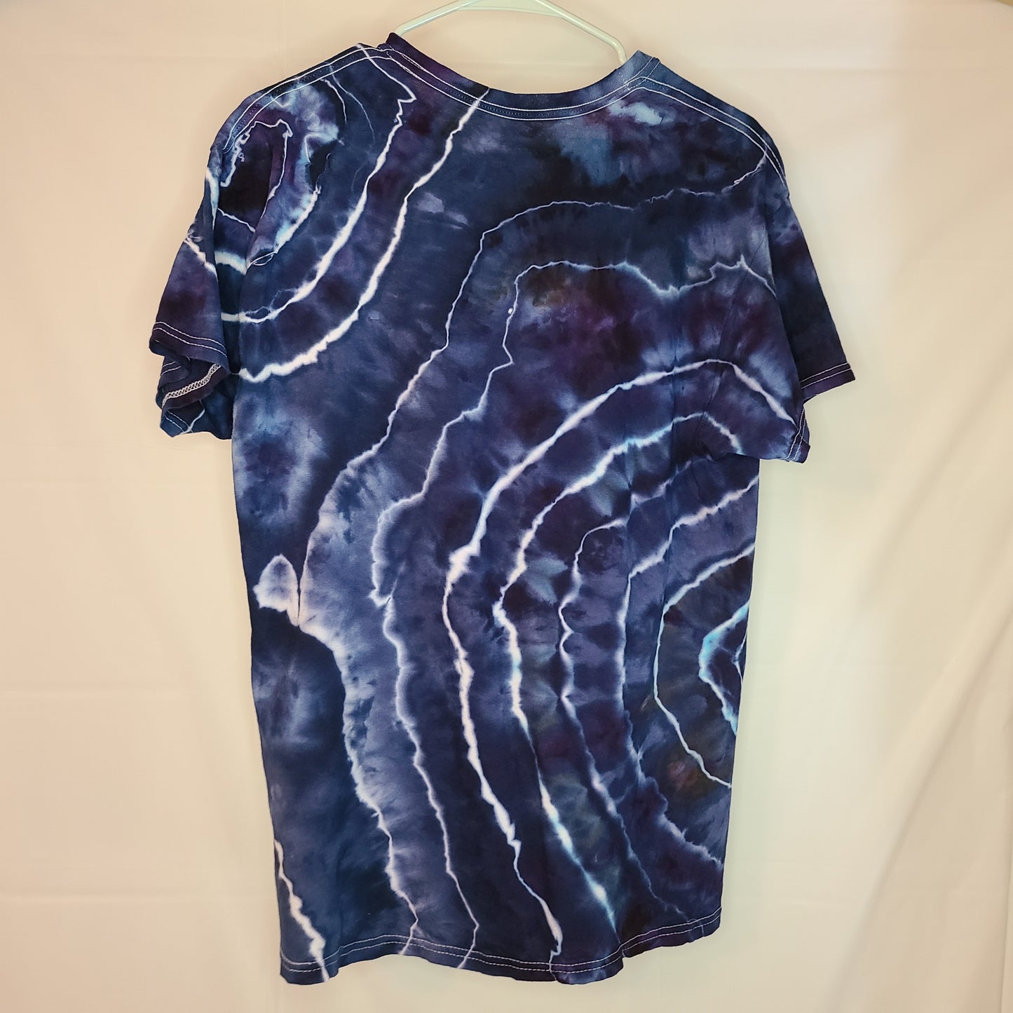 Navy Pools Large Crew Tee Tie Dye