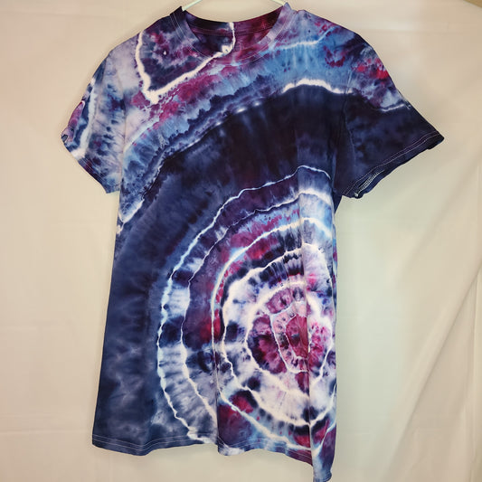 Navy Amethyst Medium Crew Tee Tie Dye