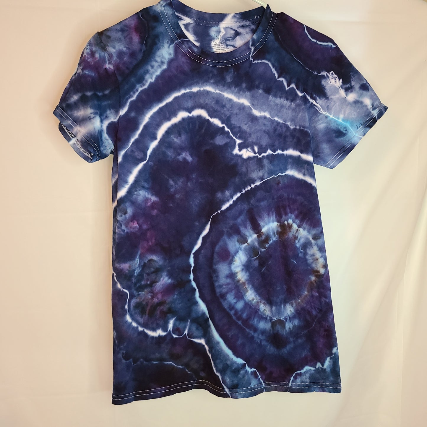 Wavy Navy Extra Small Crew Tee Tie Dye