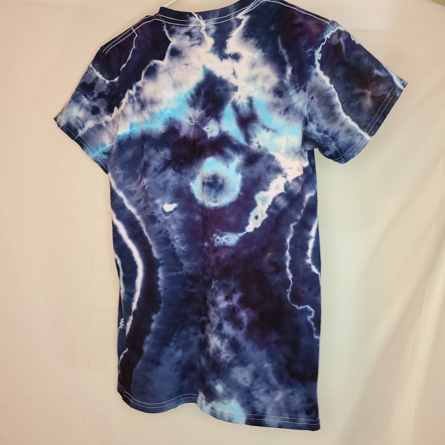 Wavy Navy Extra Small Crew Tee Tie Dye