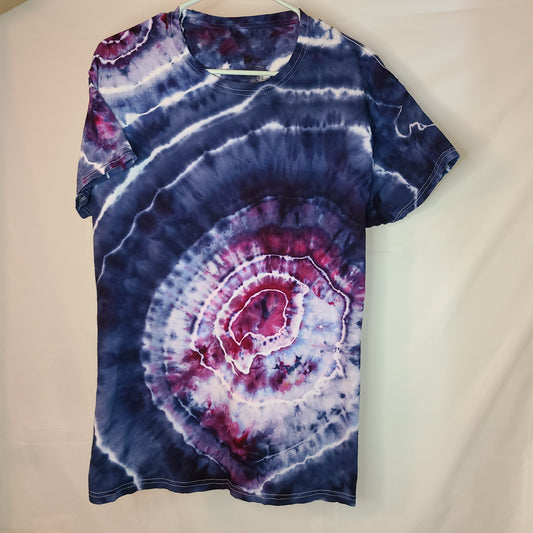 Navy touch of Amethyst L Crew Tee Tie Dye