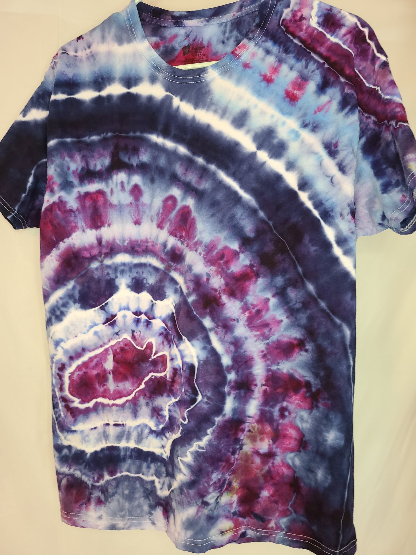 Navy & Amethyst L Crew Tee Tie Dye