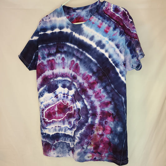 Navy & Amethyst L Crew Tee Tie Dye