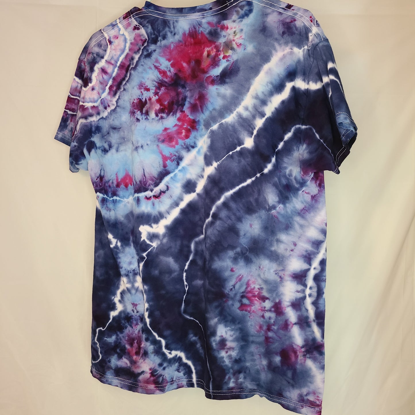 Navy & Amethyst L Crew Tee Tie Dye