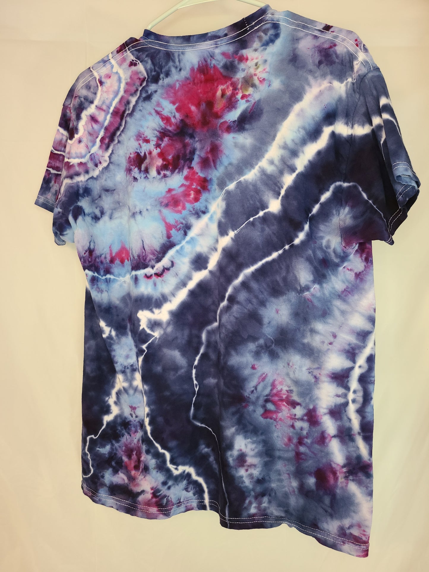 Navy & Amethyst L Crew Tee Tie Dye