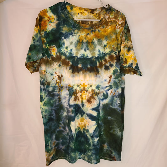 Green & Gold XL Crew Tee Tie Dye
