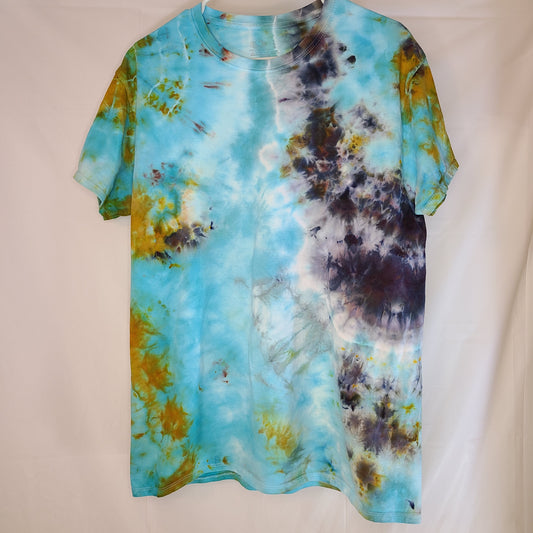 Light Blue Ocean  L Crew Tee Tie Dye