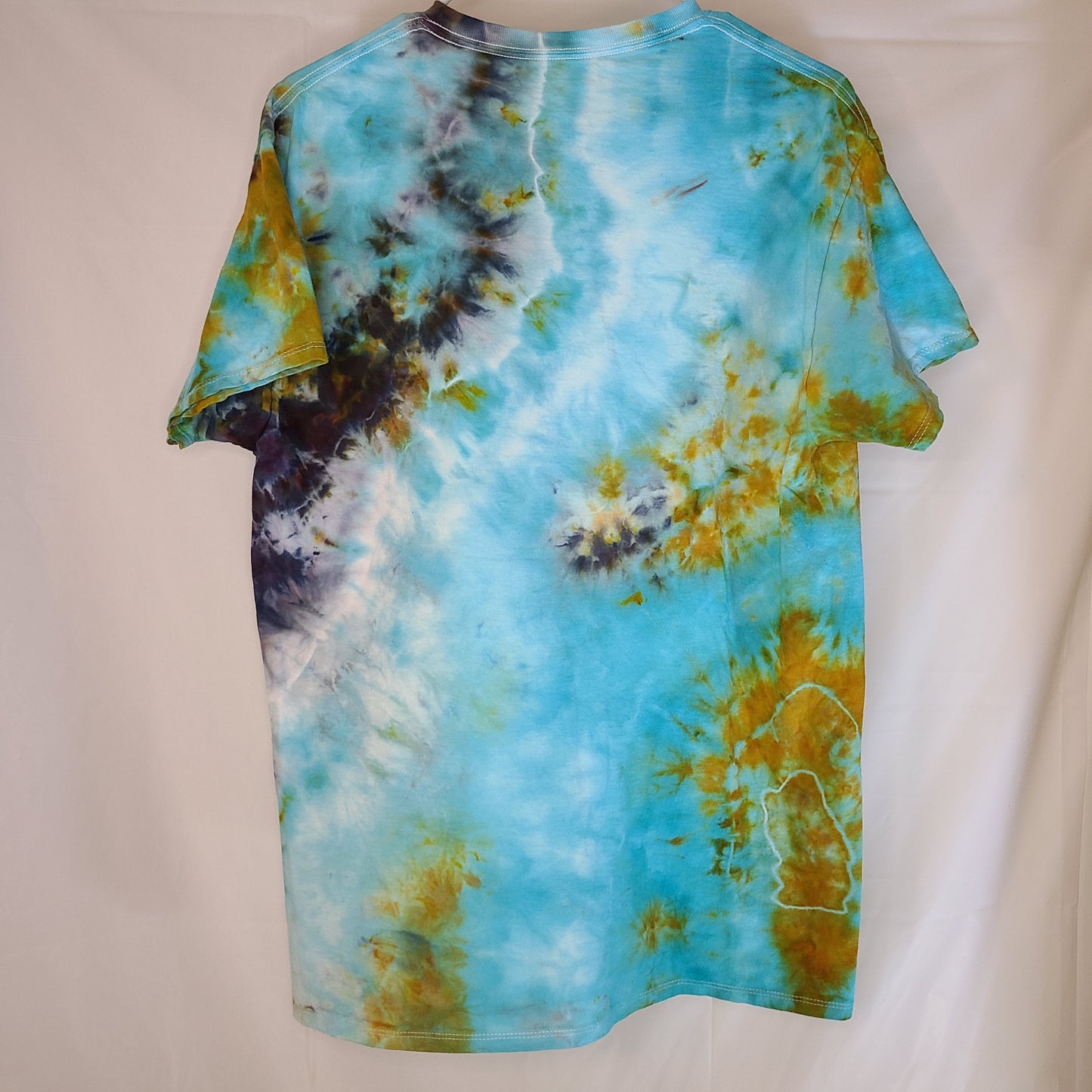 Light Blue Ocean  L Crew Tee Tie Dye