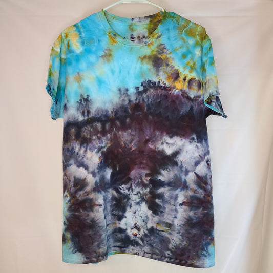 Light Blue Smoke L Crew Tee Tie Dye