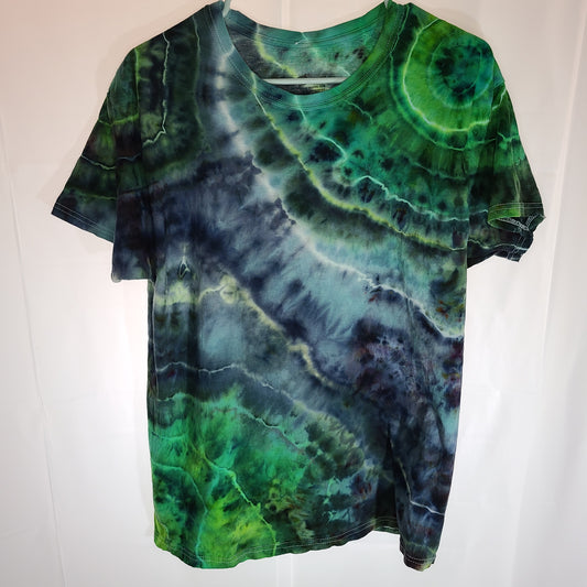 Smoked Emerald Geode Large Crew Tee Tie Dye