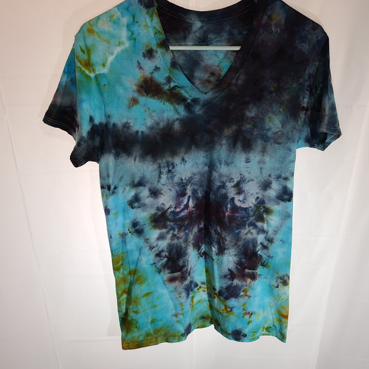 Glacier Smoke Small V neck Tie Dye