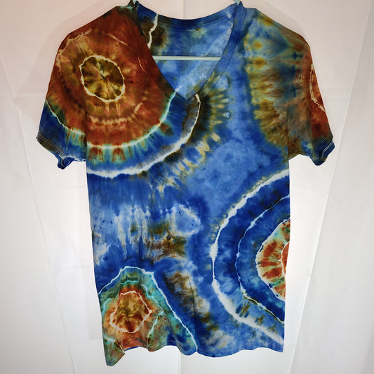 Cloud Burst Small V neck Tie Dye