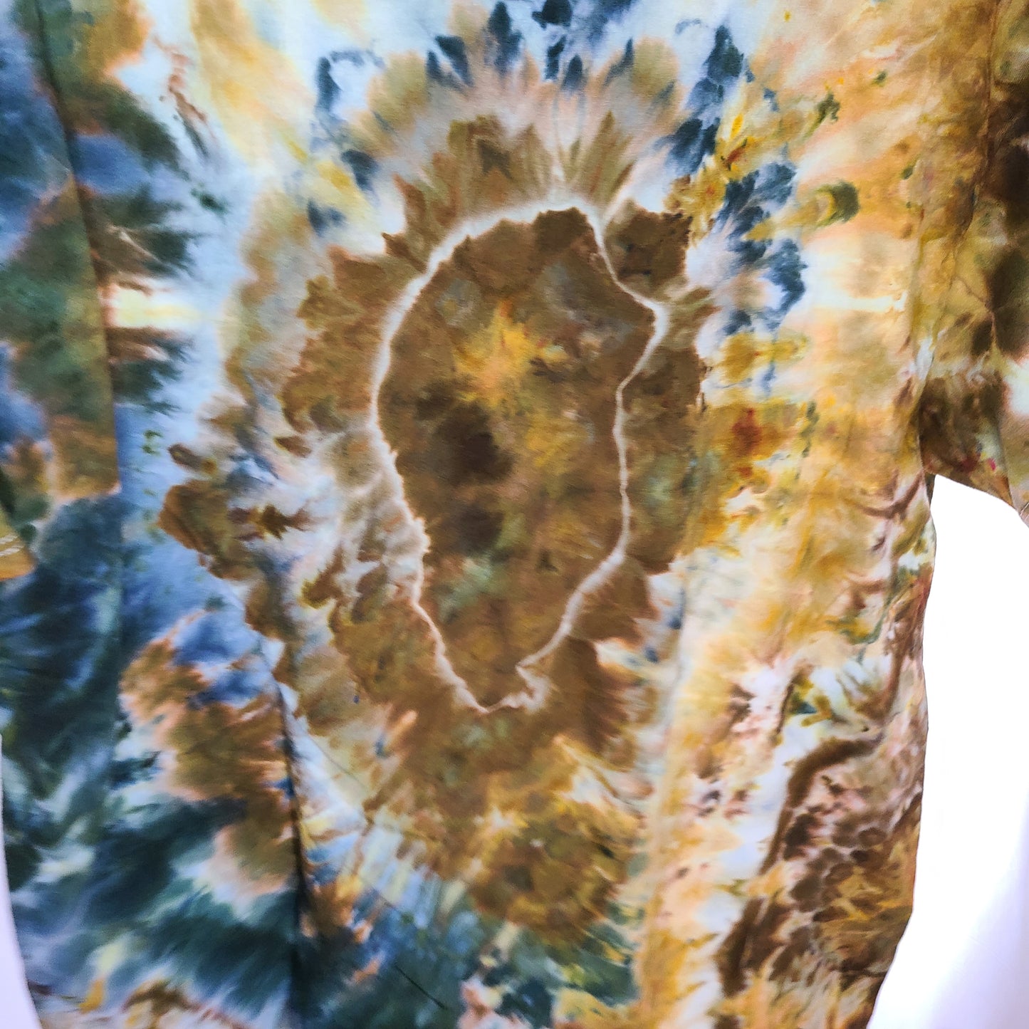 Khaki Forest Large Crew Tee Tie Dye