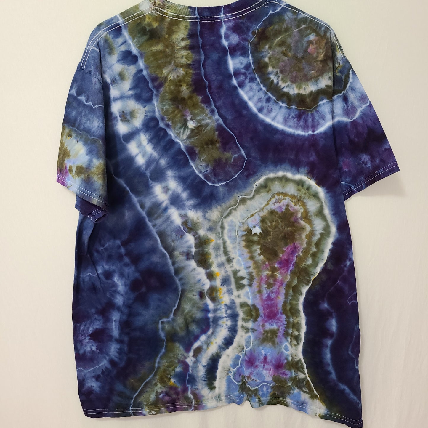 Navy Sage Lavender Geodes L Crew Tee Tie Dye