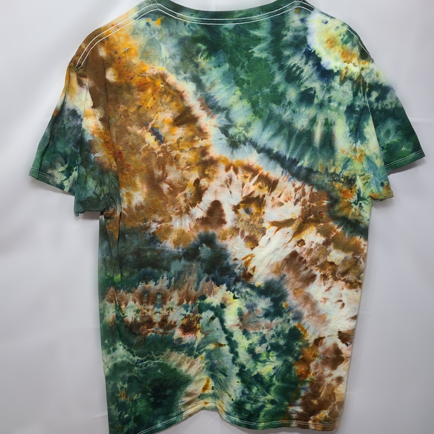 Green Gold Earth Large Crew Tee Tie Dye