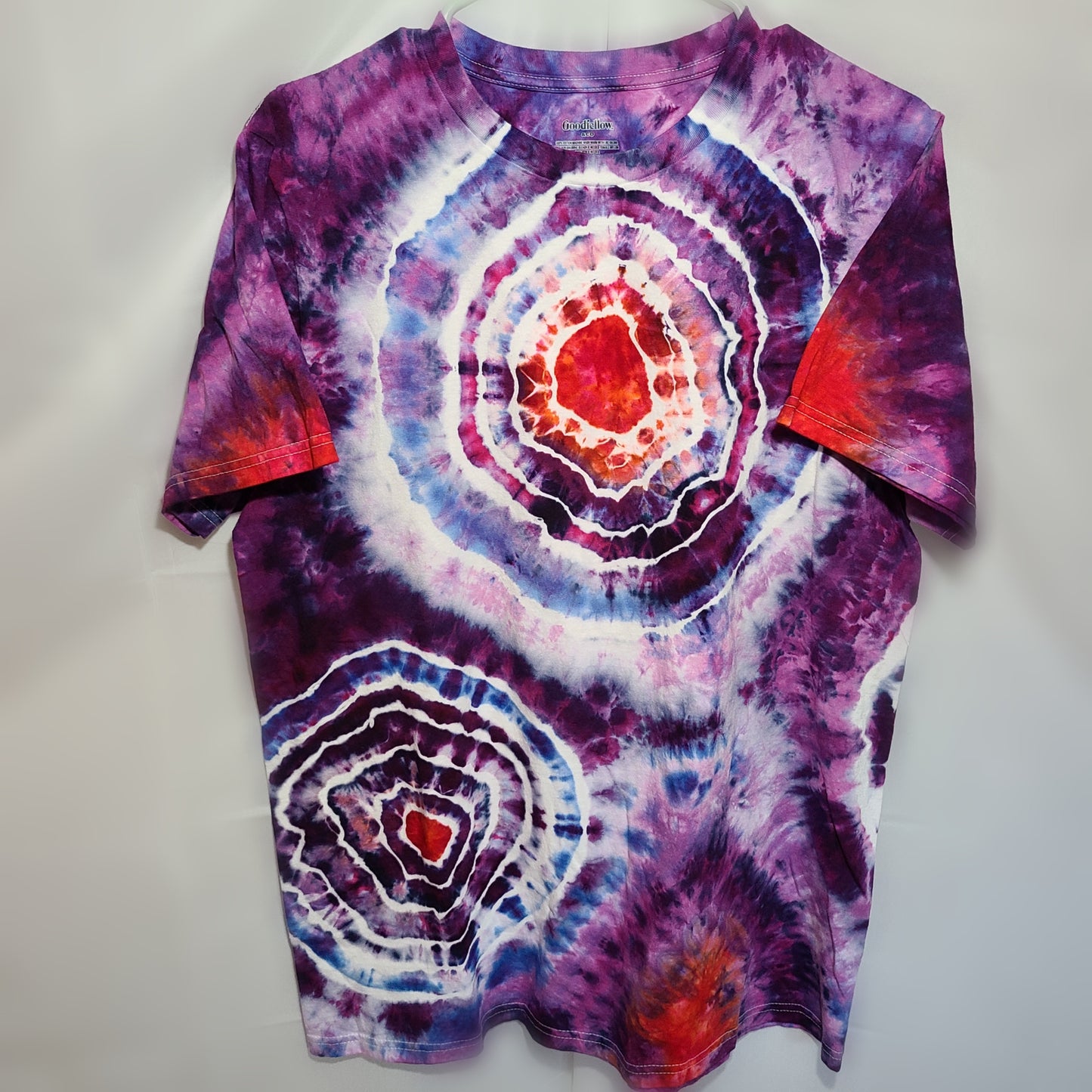 Blood Amathyst Geode L Crew Tee Tie Dye