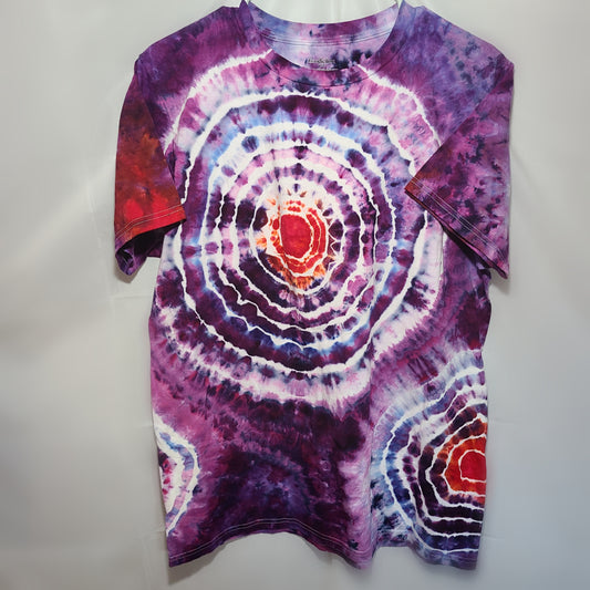 Crimson Amathyst Geode L Crew Tee Tie Dye