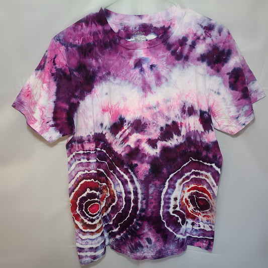 Pink Amathyst Geode L Crew Tee Tie Dye