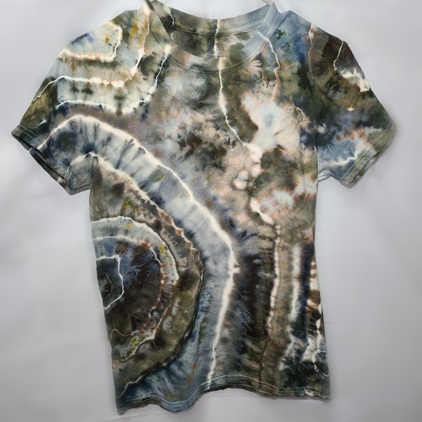 Grey Mushroom Geode Small / XS Crew Tee Tie Dye