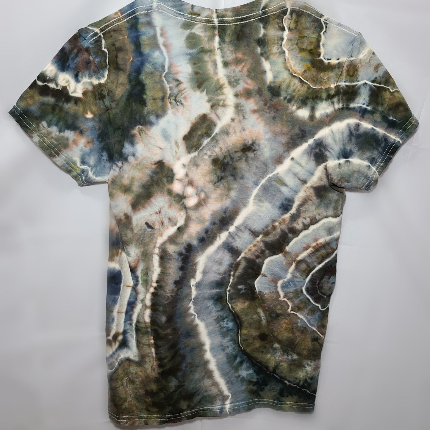 Grey Mushroom Geode Small / XS Crew Tee Tie Dye