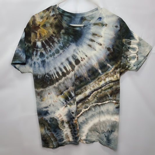 Grey Mushroom Geode Large Crew Tee Tie Dye