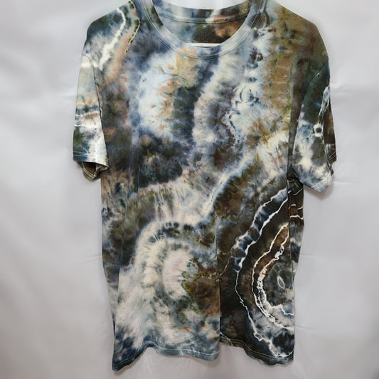 Slate Mushroom Geodes XL Crew Neck Tie Dye Tee